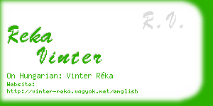 reka vinter business card