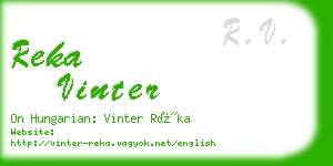 reka vinter business card
